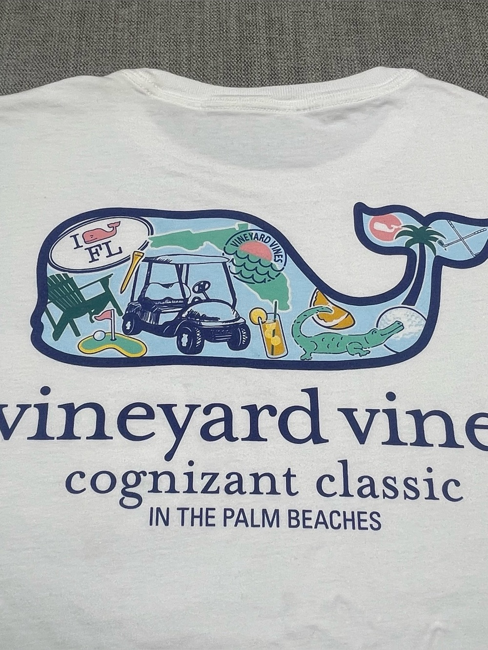 Vineyard Vines White T-Shirt Cognizant Classic Florida Palm Beach Men’s size L